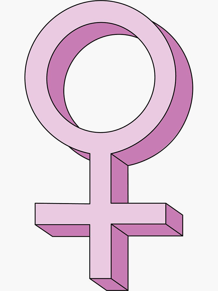 Female Venus Gender Symbol Pink Sticker For Sale By Lilyysarahh