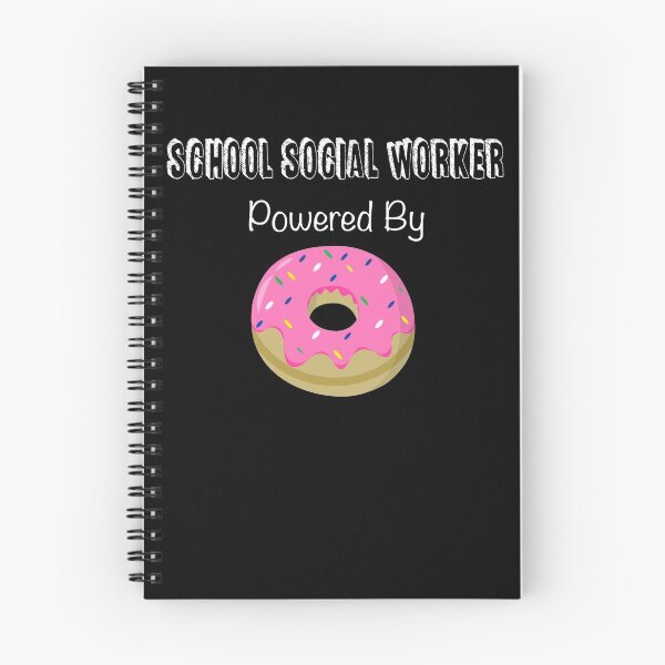 Item preview, School Social Worker - Funny School Social Work - Powered By Donuts - Social Worker Gift designed and sold by Galvanized.