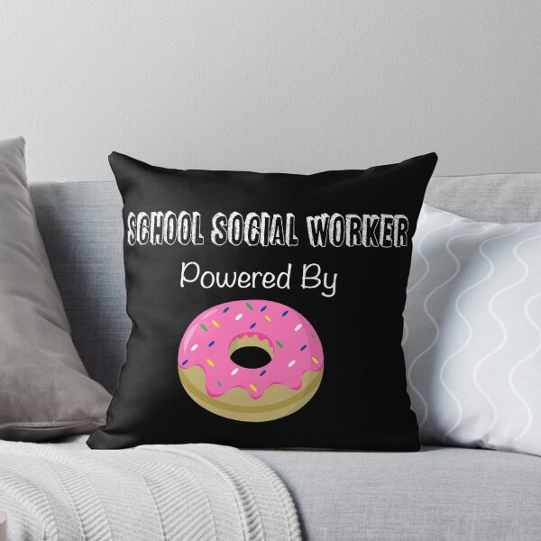 Item preview, School Social Worker - Funny School Social Work - Powered By Donuts - Social Worker Gift designed and sold by Galvanized.