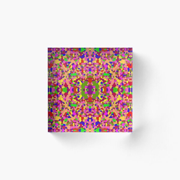 #abstract #pattern #design #decoration illustration art mosaic shape square Acrylic Block