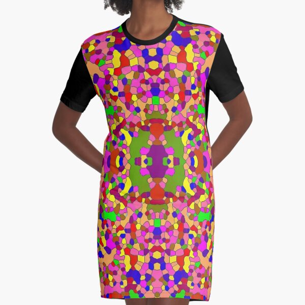 #abstract #pattern #design #decoration illustration art mosaic shape square Graphic T-Shirt Dress