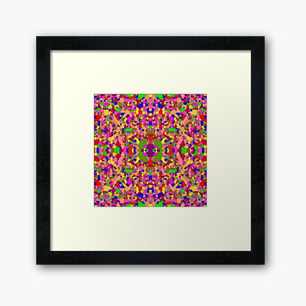 #abstract #pattern #design #decoration illustration art mosaic shape square Framed Art Print