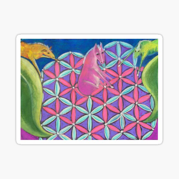 Sacred Geometry Horse Sticker