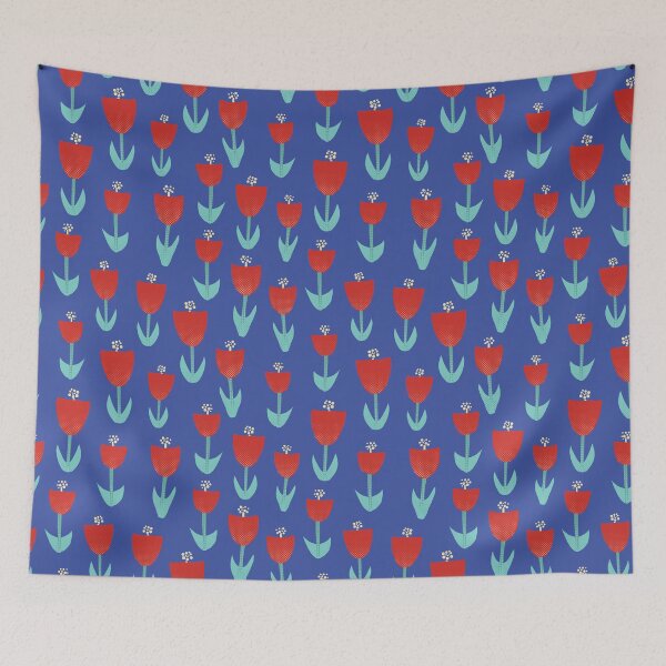 Aperçu de l'œuvre Blue Red Tulips créée et vendue par Sandra Hutter.