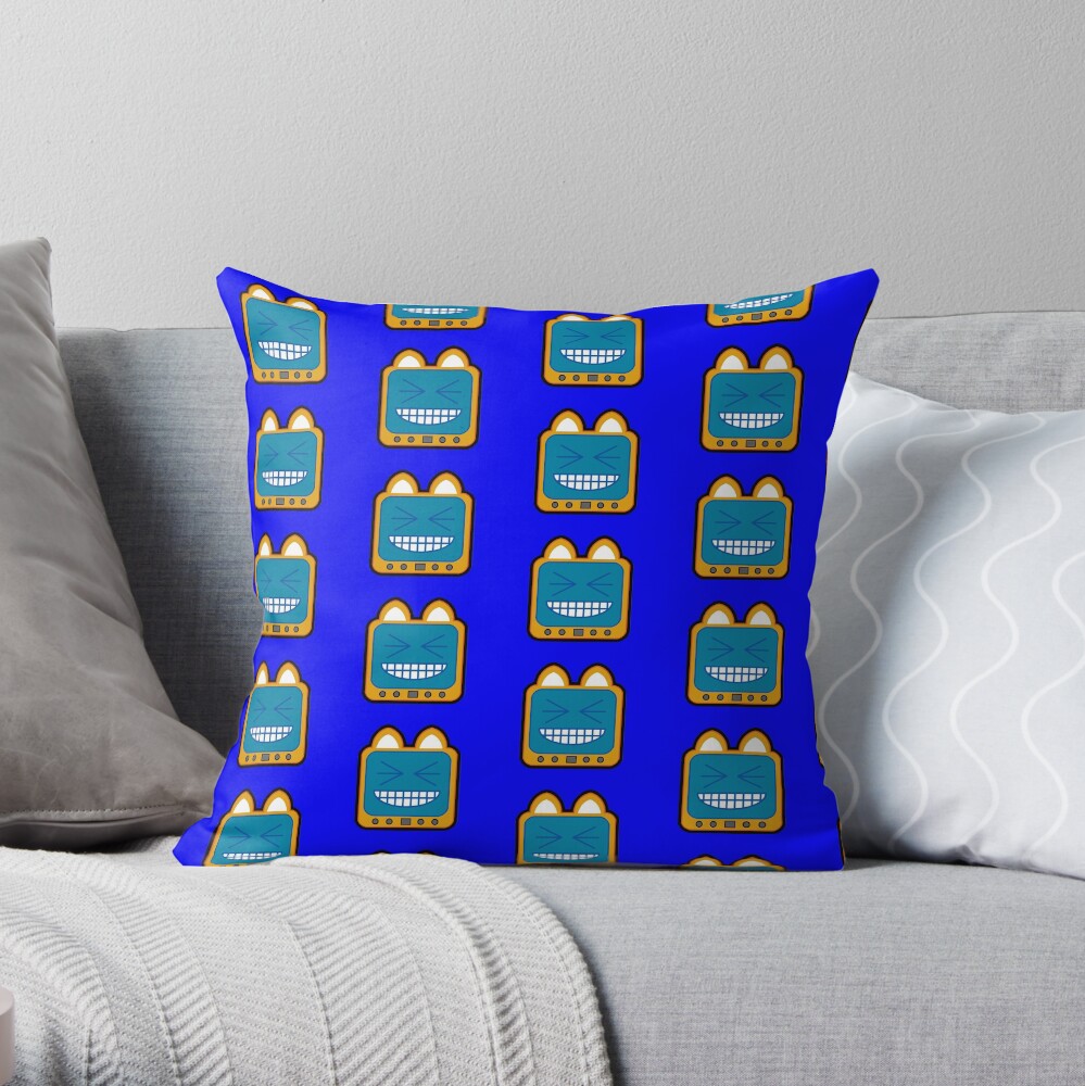 Television Kitty LOL 2 Throw Pillow