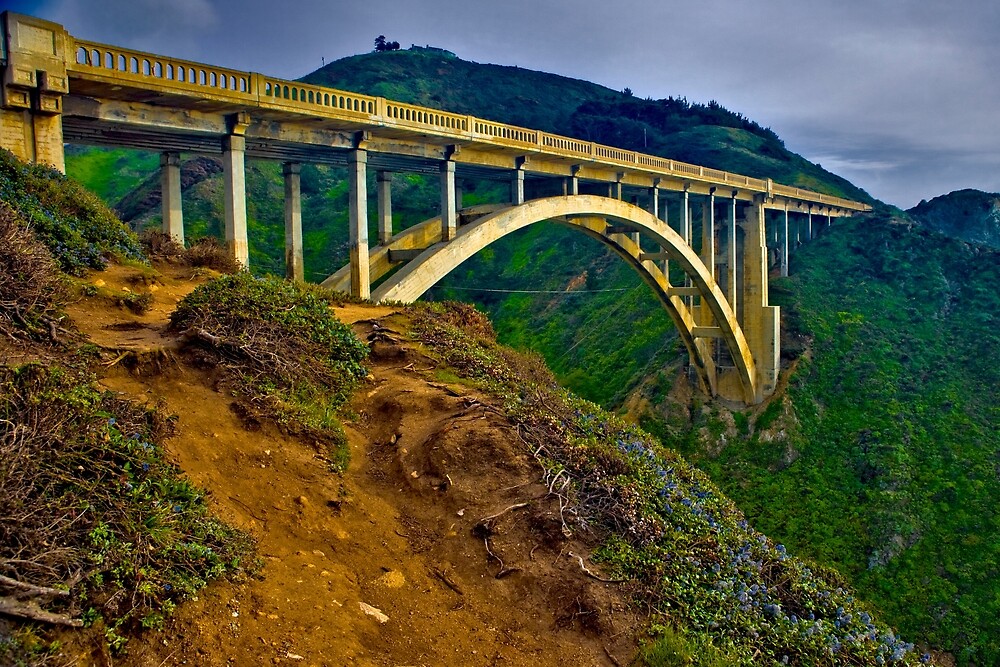 "Bixby Bridge near Big Sur" by photosbyflood Redbubble