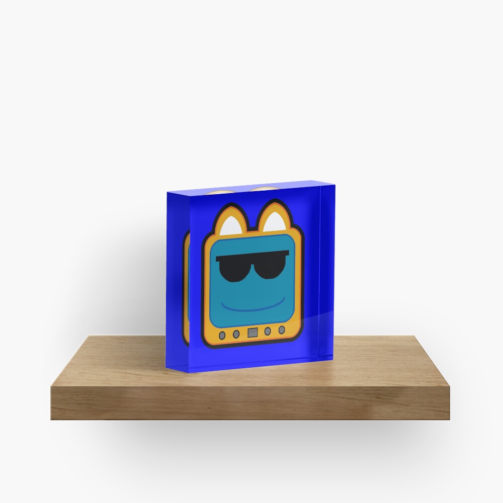 Television Kitty Cool Glasses 1 Acrylic Block