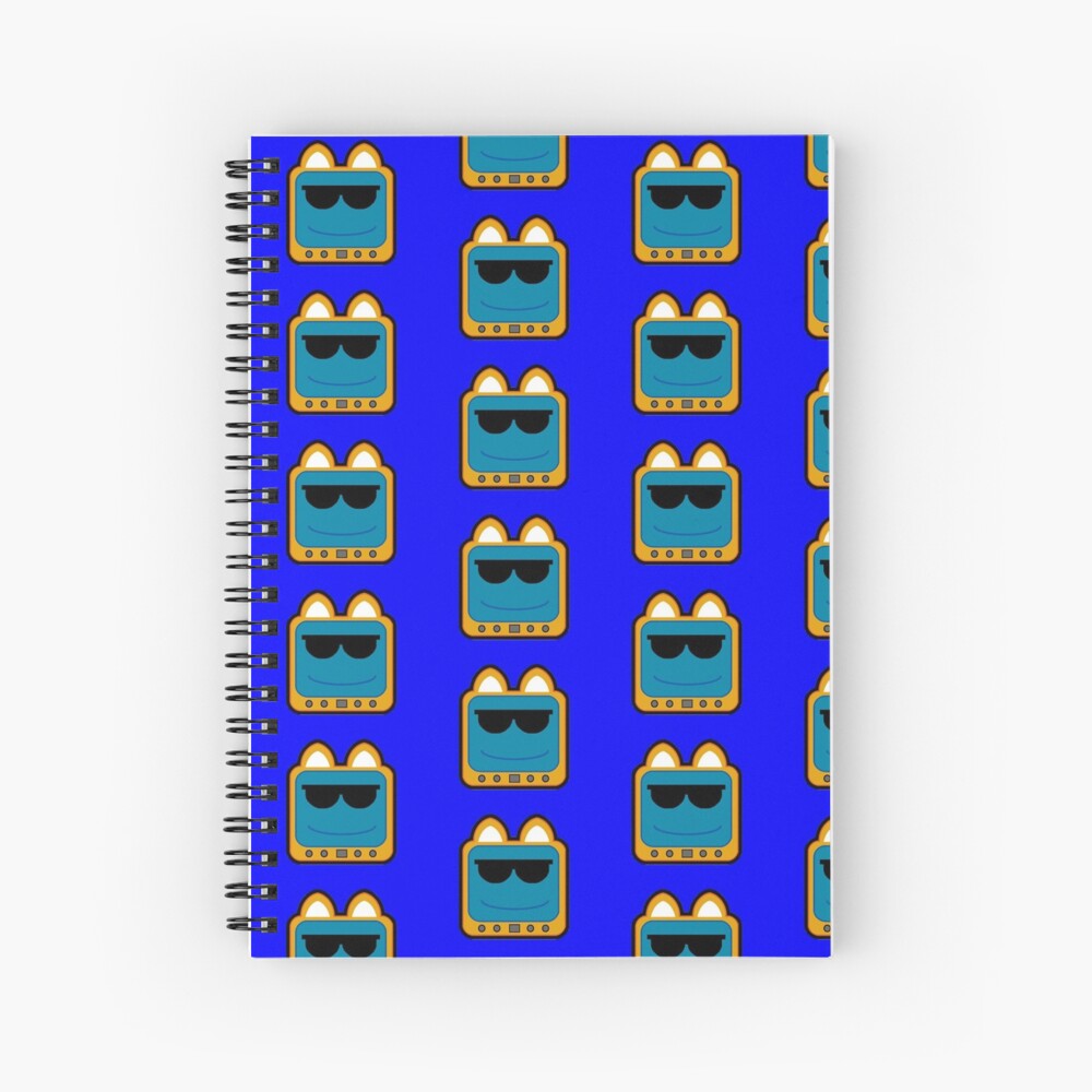 Television Kitty Cool Glasses 1 Spiral Notebook