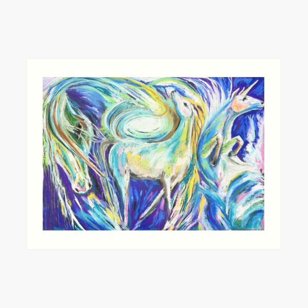 Skyfalling Horse Art Print