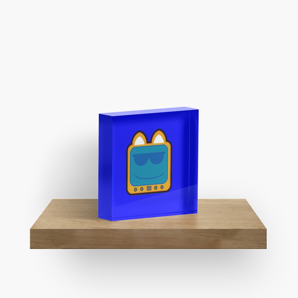 Television Kitty Cool Glasses 2 Acrylic Block