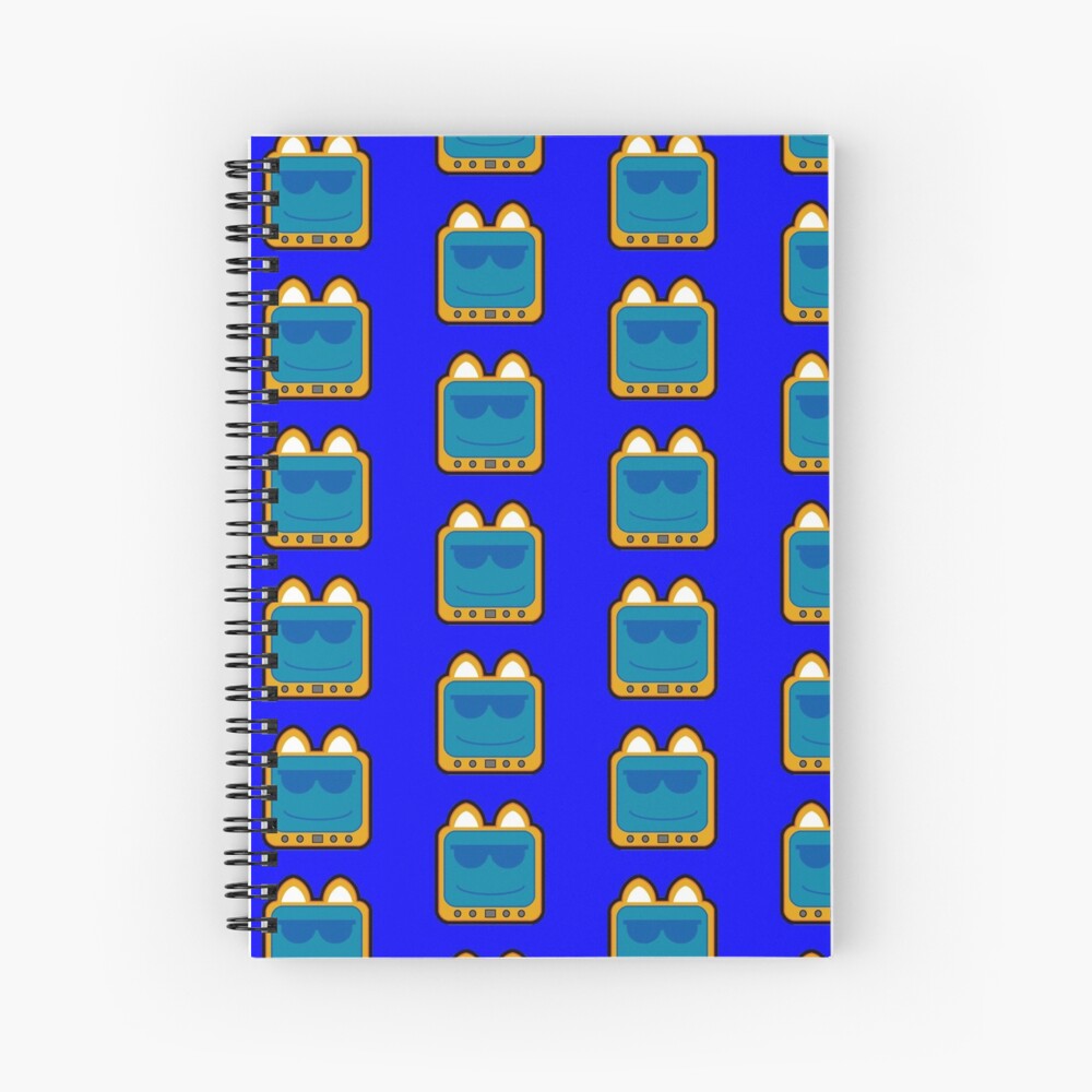 Television Kitty Cool Glasses 2 Spiral Notebook