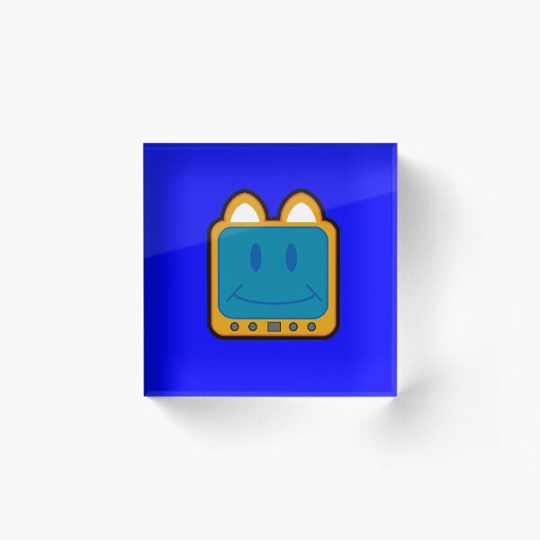 Television Kitty Smiling Acrylic Block