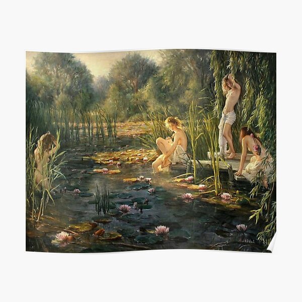 artist - Helene Beland #water #nature #outdoors #tree group river relaxation flower lake  Poster