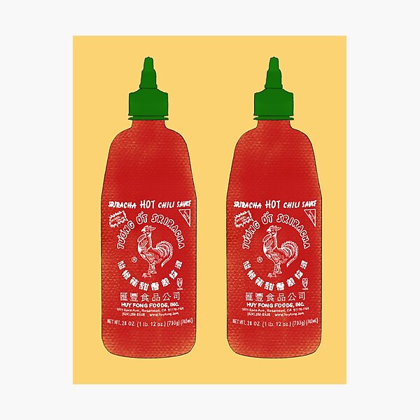Download Sriracha Bottles Yellow Background Photographic Print By Maddisonegreen Redbubble Yellowimages Mockups