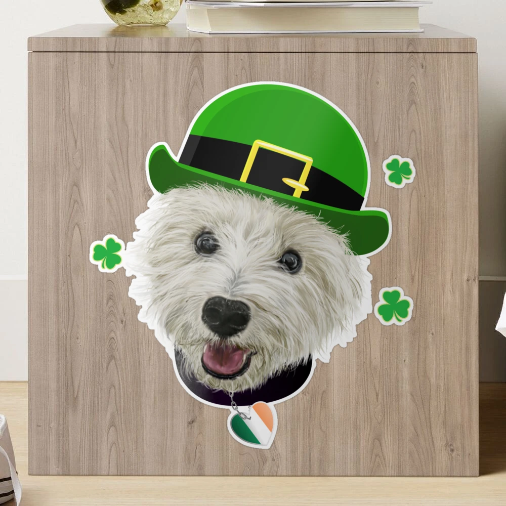 Westie Dog Saint Patrick's Day Irish Flag And Shamrocks
