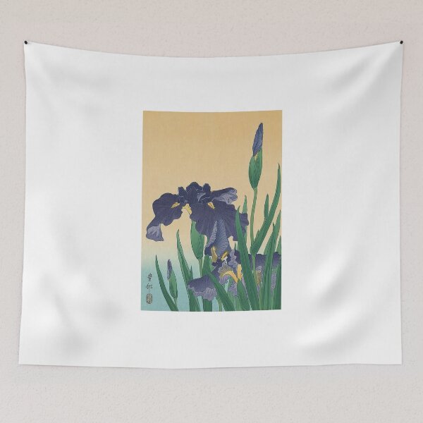 Item preview, Classic Vintage Japanese Ukiyo-e Violet Irises Art   designed and sold by RBEnt.