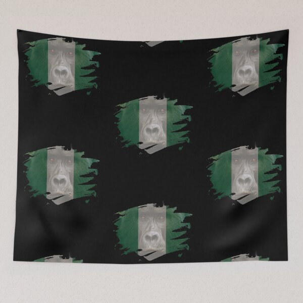 Item preview, Nigeria Gorilla Flag designed and sold by ockshirts.