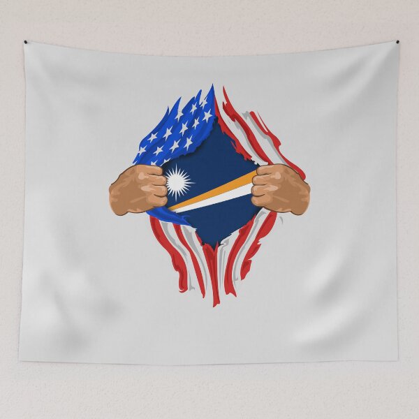 Aperçu de l'œuvre Le sang des îles Marshall à l'intérieur de moi Design | Cadeau de drapeau créée et vendue par melsens.