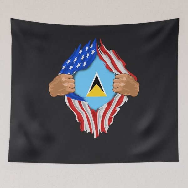 Item preview, Saint Lucian Blood Inside Me Design | Saint Lucia Flag Gift designed and sold by melsens.