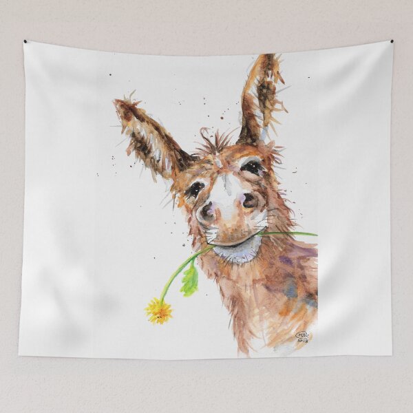Item preview, Cute Cheeky Donkey with Flower designed and sold by Marjansart.