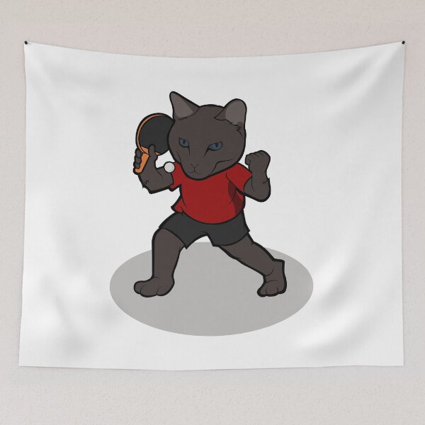 Item preview, Cat Table Tennis Sport Gift Hangover Bat designed and sold by Gex909.