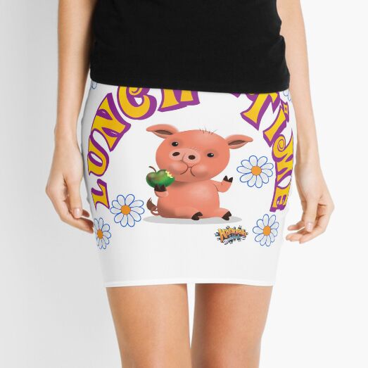 Lunch Time with piggy Mini Skirt