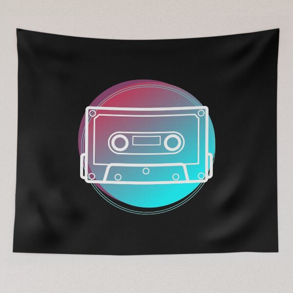 Item preview, Cassette retro vintage neon 80 years old gift designed and sold by Franja2.
