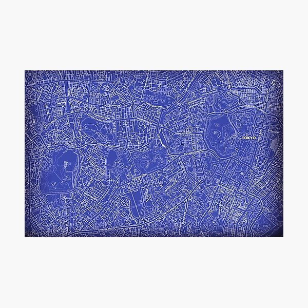 Item preview, Blueprint Map of Tokyo designed and sold by Henrik Gulliksen Schüller.