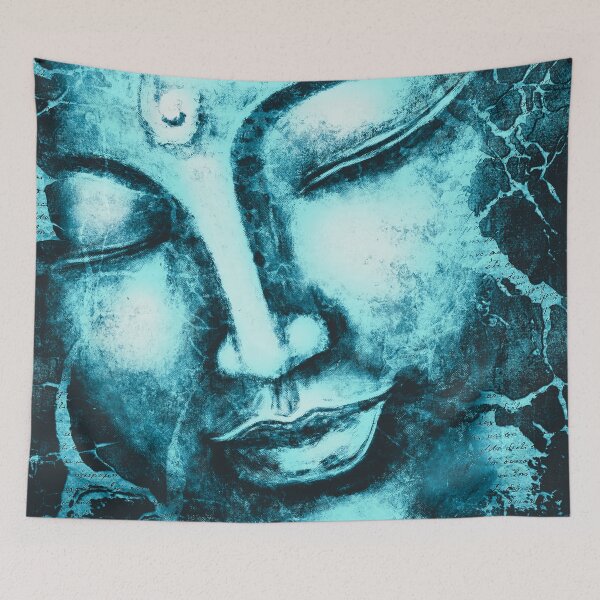 Item preview, Turquoise Blue Buddha Face designed and sold by PilipArt.