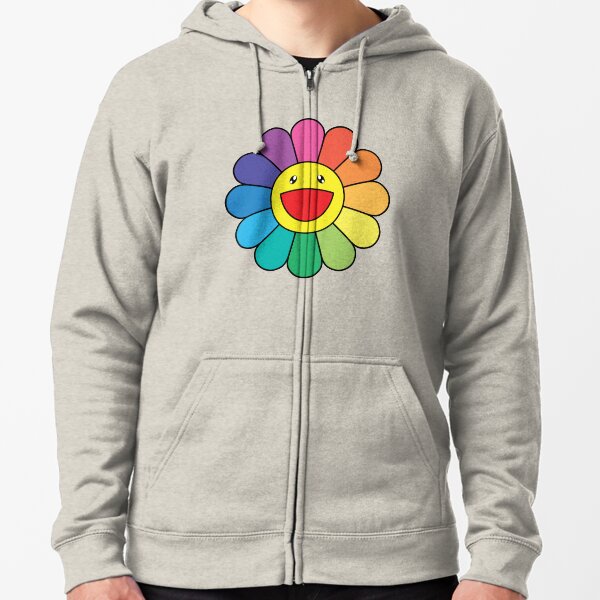 Takashi Murakami Happy Flower Zipped Hoodie