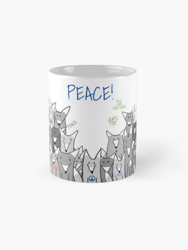 Alternate view of Happy Birthday! Peace! Mug