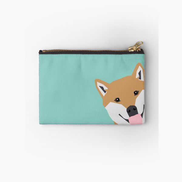 Aperçu de l'œuvre Shiba Inu Peek - mignon shiba doge furtivement drôle chien art print menthe turquoise personnalisable chien cadeau créée et vendue par PetFriendly.
