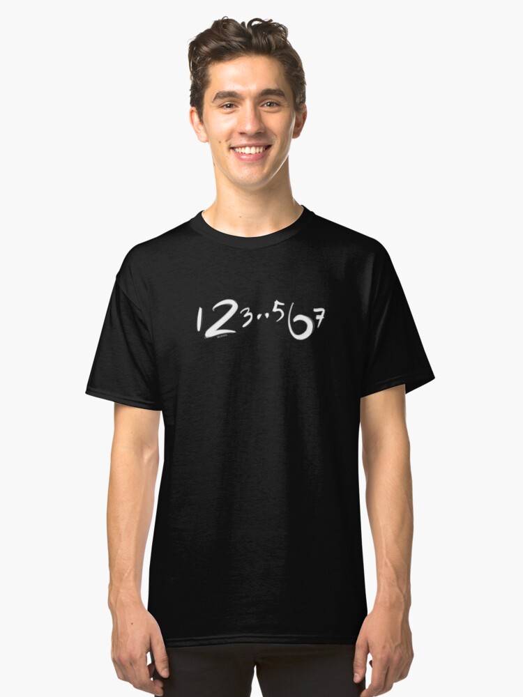 Vista alternativa de Camiseta clásica 123567, los pasos básicos de salsa