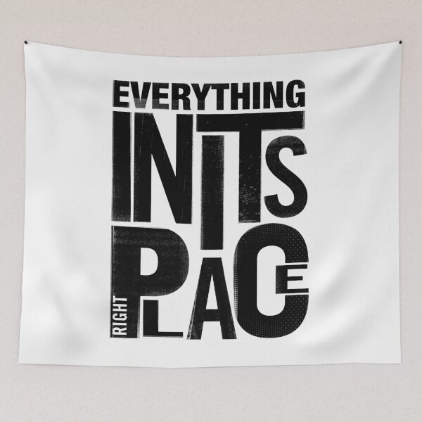 Item preview, Everything In Its Right Place Cool Motivation Quote designed and sold by Pointit.