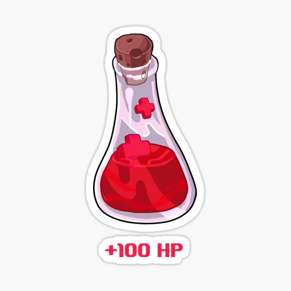 Health Potion sticker — Stubborn Toad