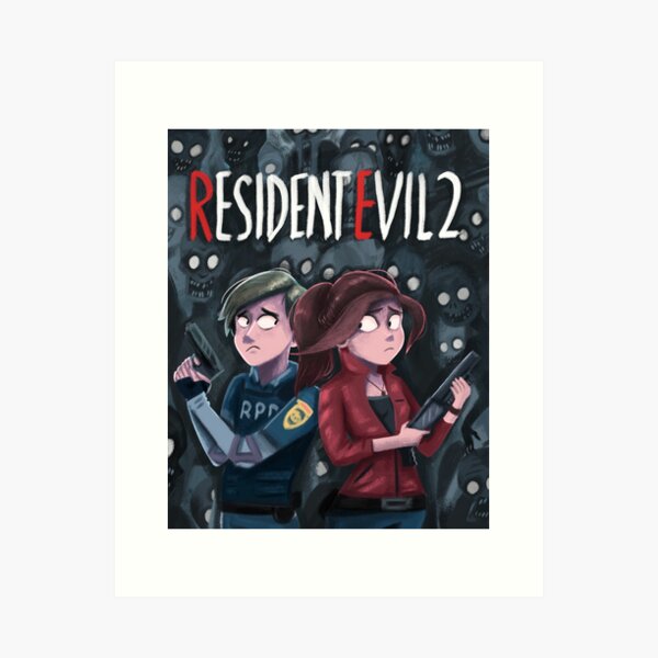 Resident Evil 2 - Claire and Leon Art Print