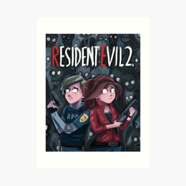Resident Evil 2 - Claire and Leon Art Print