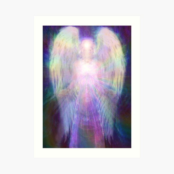 Rainbow angel Art Print