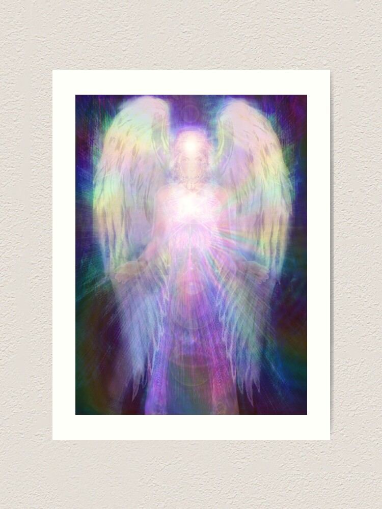 rainbow angel ハンドメイドパステル画　絵画アート原画 Rainbow angel