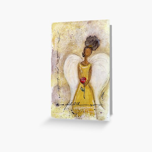 Angel of Peace 2, African American, Black Angels, Latina Greeting Card