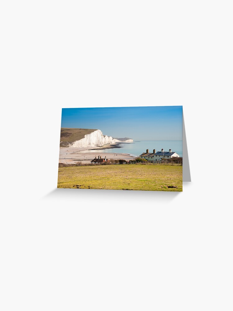 Thumbnail 1 of 2, Greeting Card, Seven Sisters from Cuckmere Haven: East Sussex. UK. designed and sold by DonDavisUK.