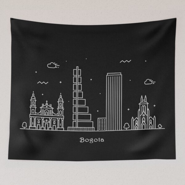 Item preview, Cartel de arte de línea mínima de horizonte de Bogotá designed and sold by A Deniz Akerman.