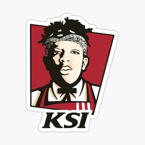 Ksi Kfc Logo Sticker By Abubalodesigns Redbubble