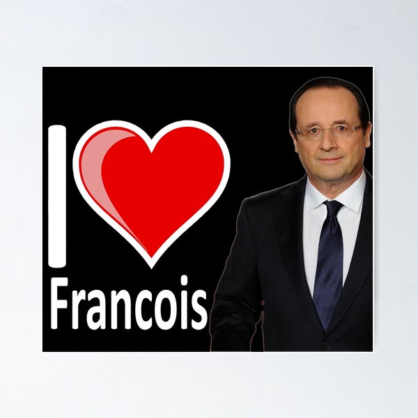 Aperçu de l'œuvre J'aime François Hollande créée et vendue par partybitz.