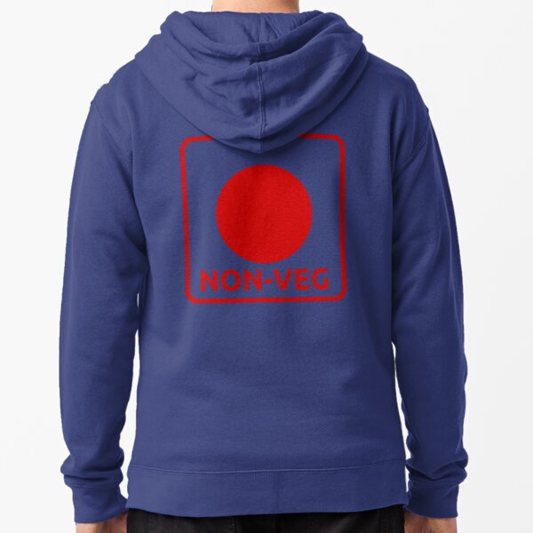 NON veg icon Zipped Hoodie