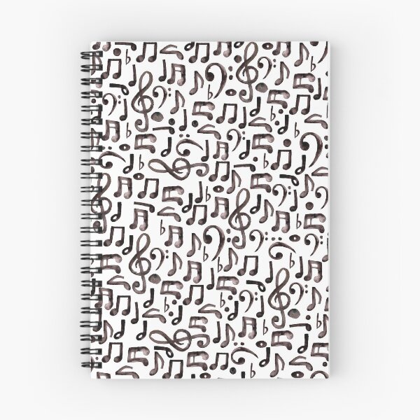 Aperçu de l'œuvre Notes de musique à l'aquarelle créée et vendue par Harpley Design Studio.