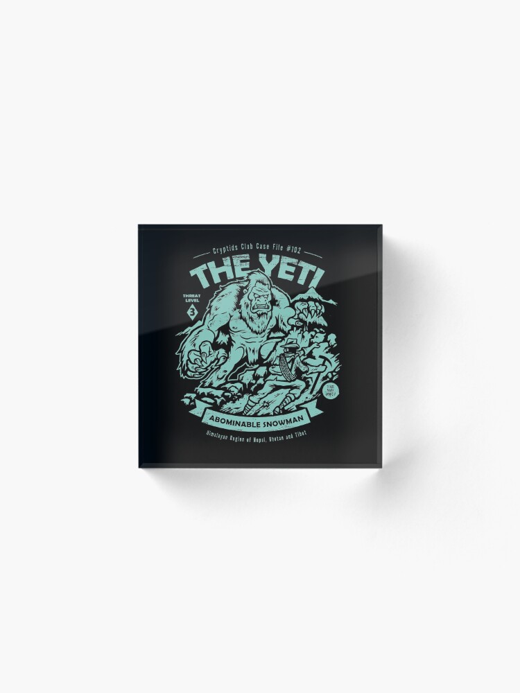 Alternate view of The Yeti - Cryptids club Case file #102 Acrylic Block