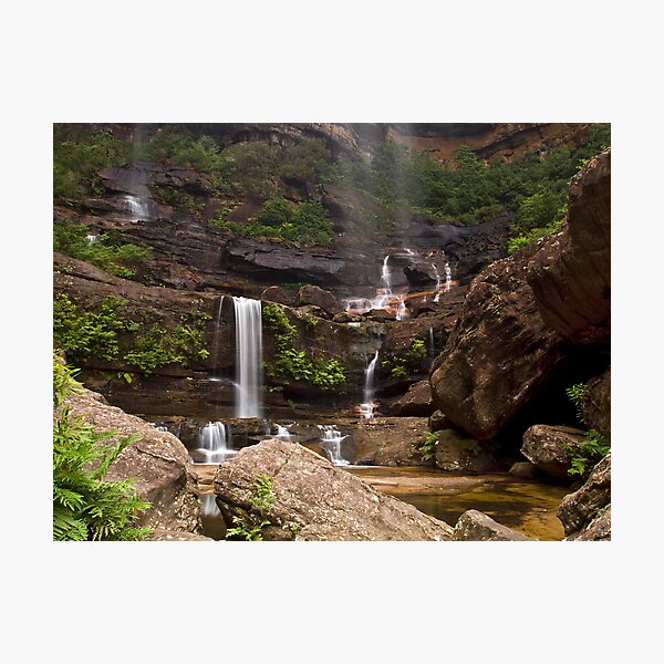 Water Falls Galore - Wentworth Falls, NSW Photographic Print