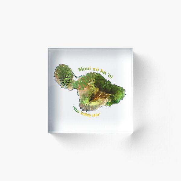 "The Valley Isle" Acrylic Block