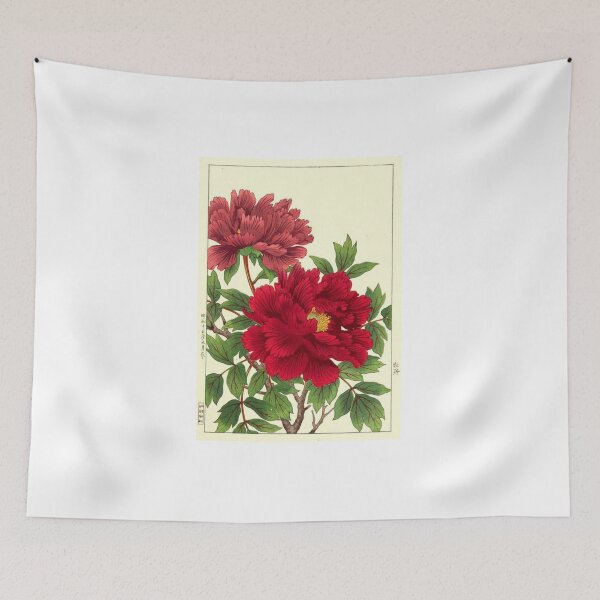 Item preview, Nishimura Hodo Dahlias Oriental Japanese Flowers designed and sold by RBEnt.